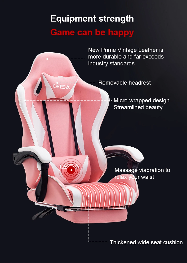 Classic Stylish Adjustable Gaming Office Chair with Headrest and Footrest Office Computer Recliner Gaming Chair Furniture