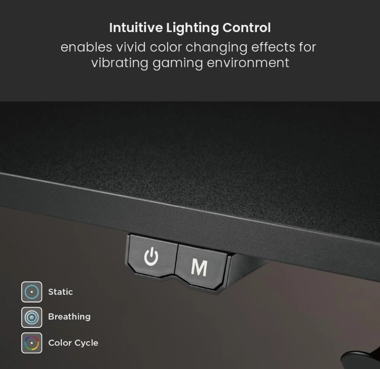 New Wholesale Customizable Unique Infinity LED Light Gaming Desk for Computer PC Best Pro Gaming Table