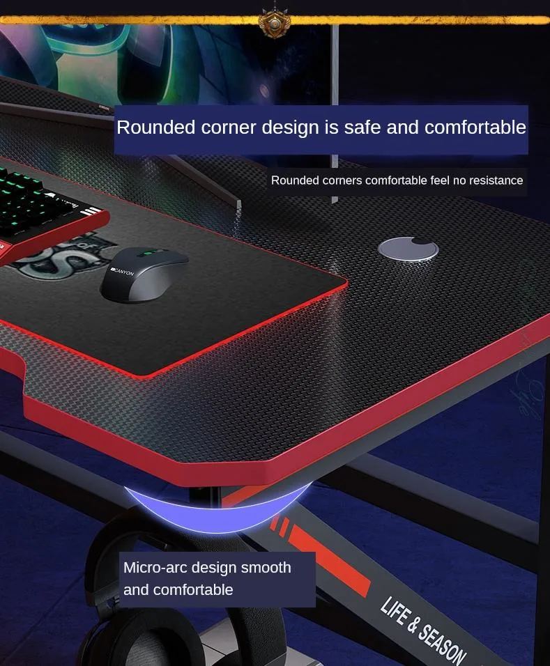 K Shaped Computer Laptop Table Workstation Working Studying Gaming Desk