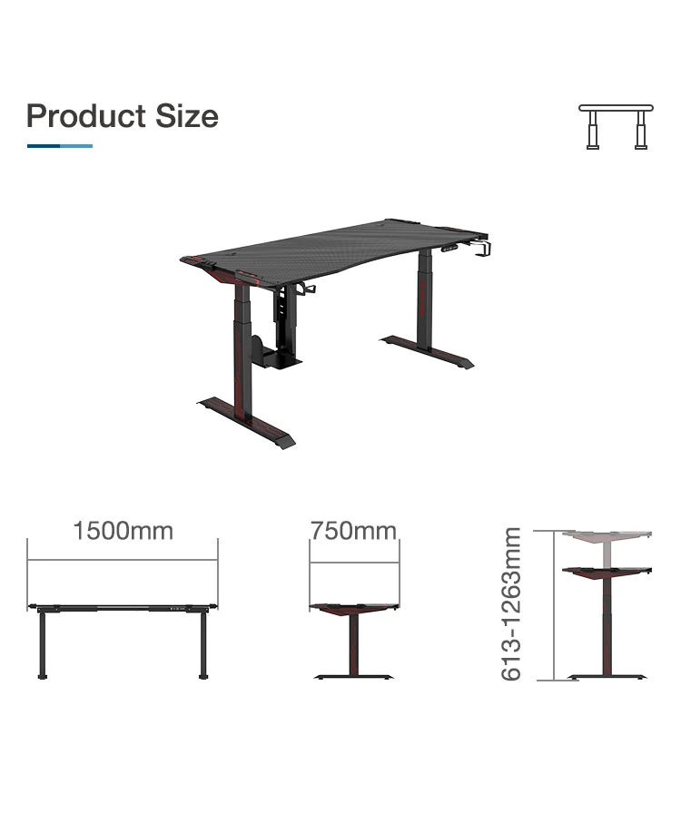 Jiecang Adjustable Stand Computer Table Desks L Shaped Sitting Standing Gaming Desk New