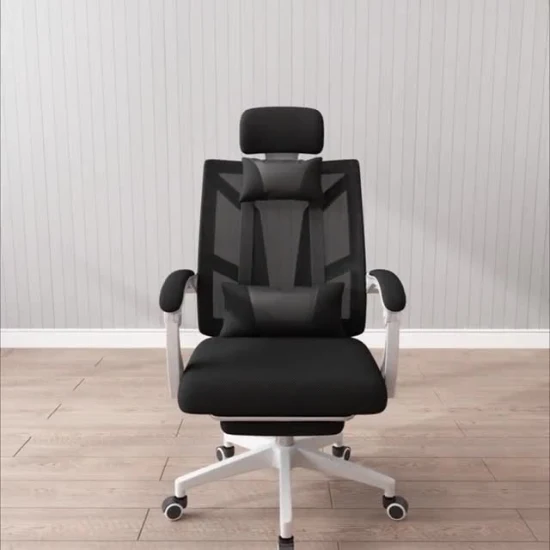 Эргономичное сетчатое кресло, кресло с откидной спинкой и подставкой для ног, лучшее офисное сетчатое кресло