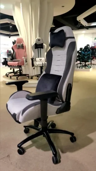 Игровое кресло Yuhang OEM из серой ткани, игровое кресло премиум-класса от производителя